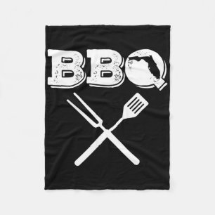 Florida Bbq Grilling Dad Rbecue Juicy Meat Smoke G Fleece Blanket