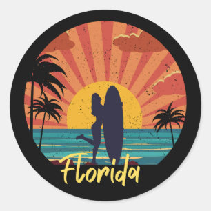 Florida Beach Classic Round Sticker