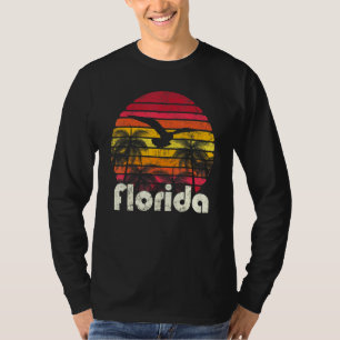 Florida Beach Men Women Sunset Vintage Retro Surf T-Shirt