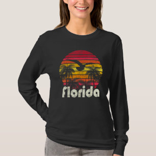 Florida Beach Men Women Sunset Vintage Retro Surf T-Shirt