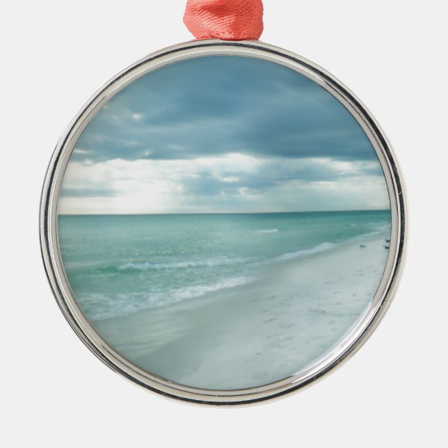 Florida Beach Metal Ornament (Front)