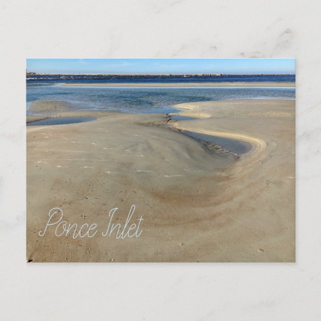 Florida Beach Ponce Inlet Waterway Photography Postcard (Front)