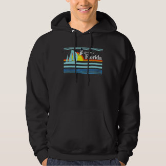 Florida - Beach Retro 70s 80s Sail Sailing Boat Su Hoodie