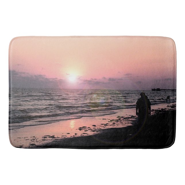 Florida Beach Sunset Bath Mat (Front)