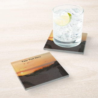 Florida Beach Sunset Glass Coaster