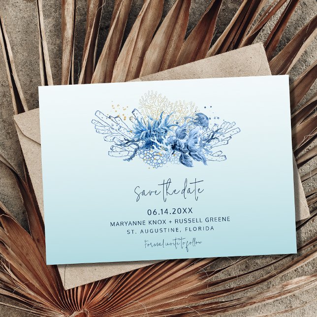 Florida Beach Wedding Photo Save the Date (Créateur téléchargé)