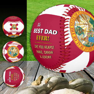 Florida Best Dad, patriotic USA, Florida Flag Baseball