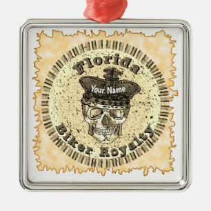 Florida Biker  Metal Ornament