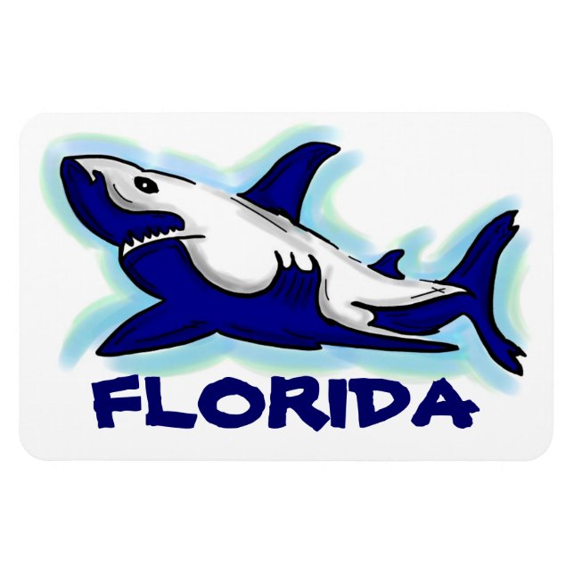 Florida blue shark theme rectangle magnet (Horizontal)