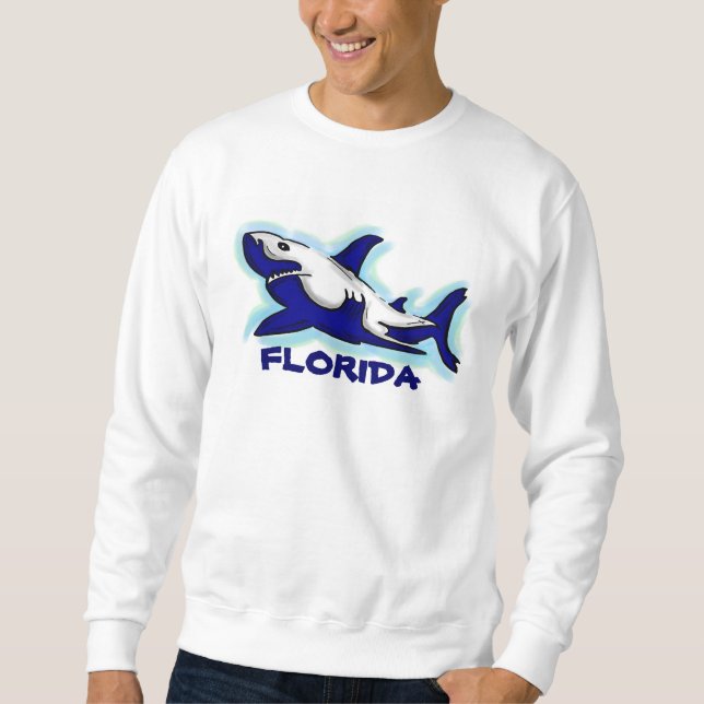 Florida blue shark theme unisex sweatshirt (Front)