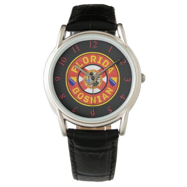 Florida Bosnian American Wrist Watch (Front)