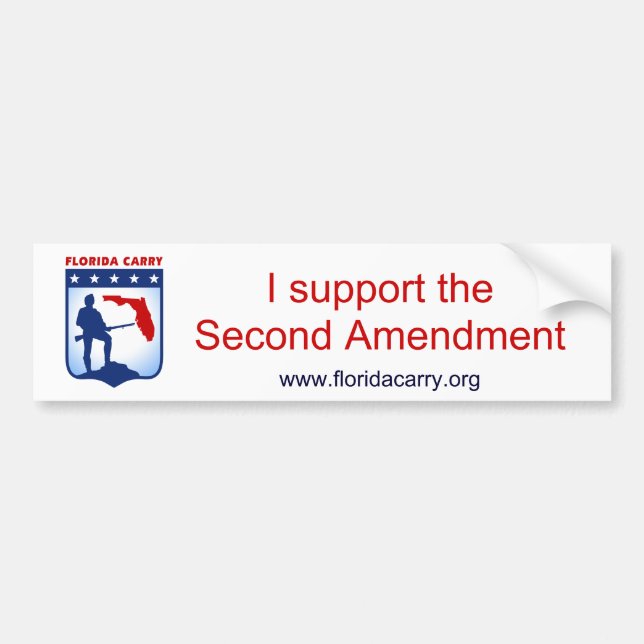 Florida Carry - I support the 2nd Amendment Bumper Sticker (Front)