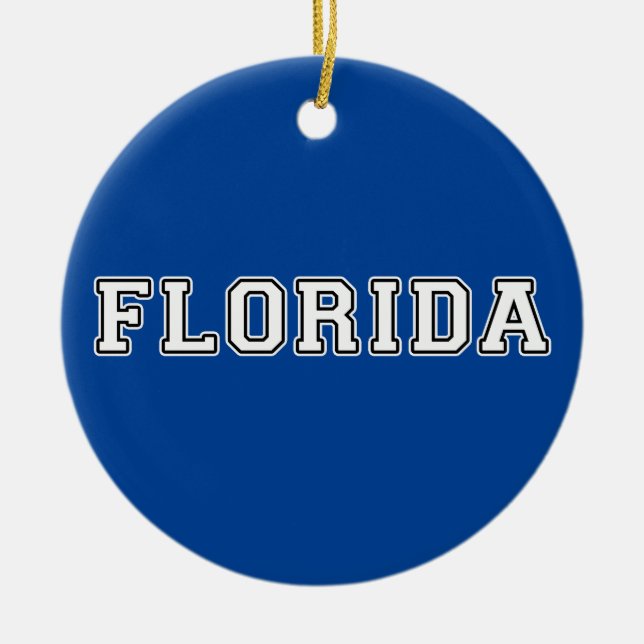 Florida Ceramic Ornament (Front)