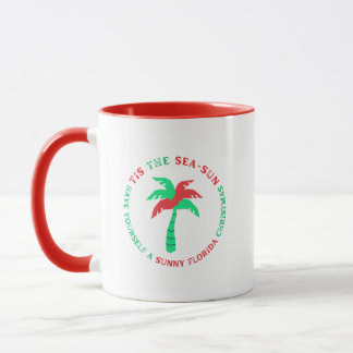 Florida Christmas Coffee Mug - Tis The Sea-Sun