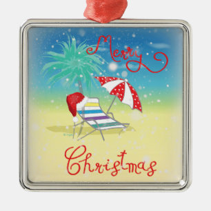 Florida-Christmas Holiday-Whimsical Metal Ornament