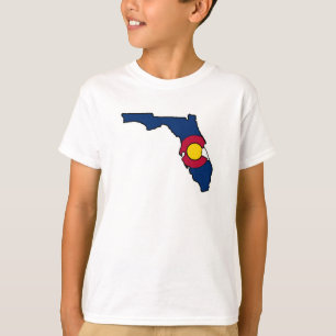 Florida Colorado flag kids tshirt