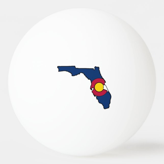 Florida Colorado flag ping pong ball (Front)