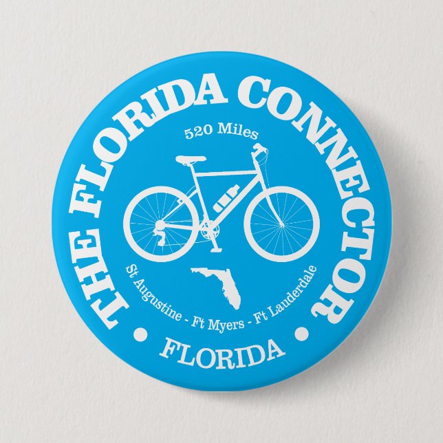 Florida Connector Trail (cycling) 3 Inch Round Button (Front)