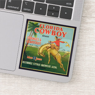 Florida Cowboy Brand Oranges and Grapefruit Label
