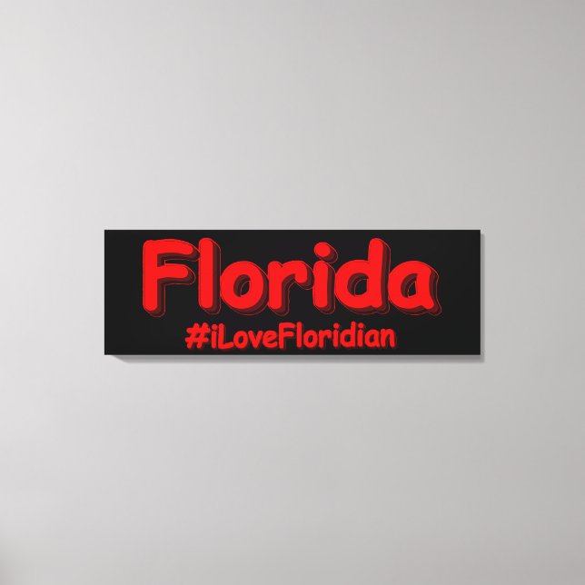 "Florida " Cute Design. Buy Now Canvas Print (Front)