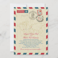 Florida & Czech Republic Vintage Airmail Wedding