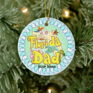 Florida Dad Ceramic Ornament