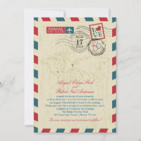 Florida & England Vintage Airmail Wedding