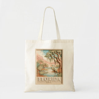 Florida Everglades Wildlife Bird Texture Landscape Tote Bag