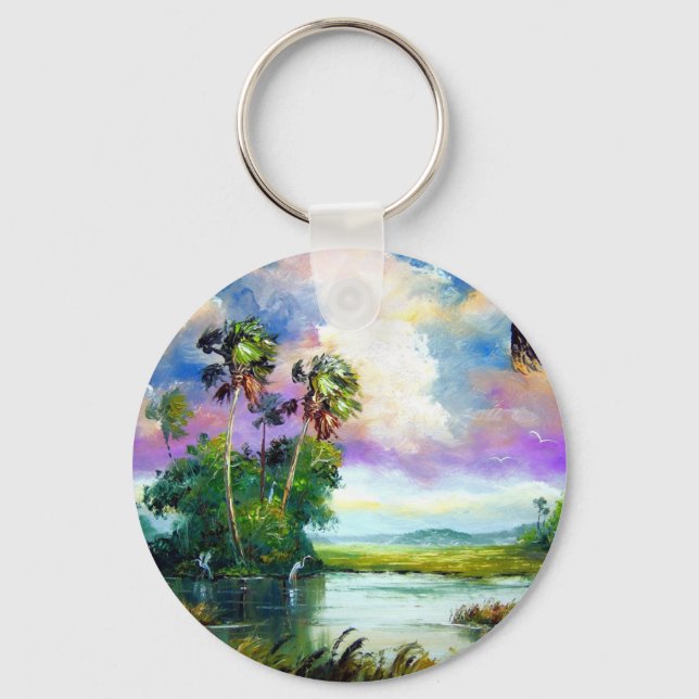 Florida Everglades Wind Keychain (Front)