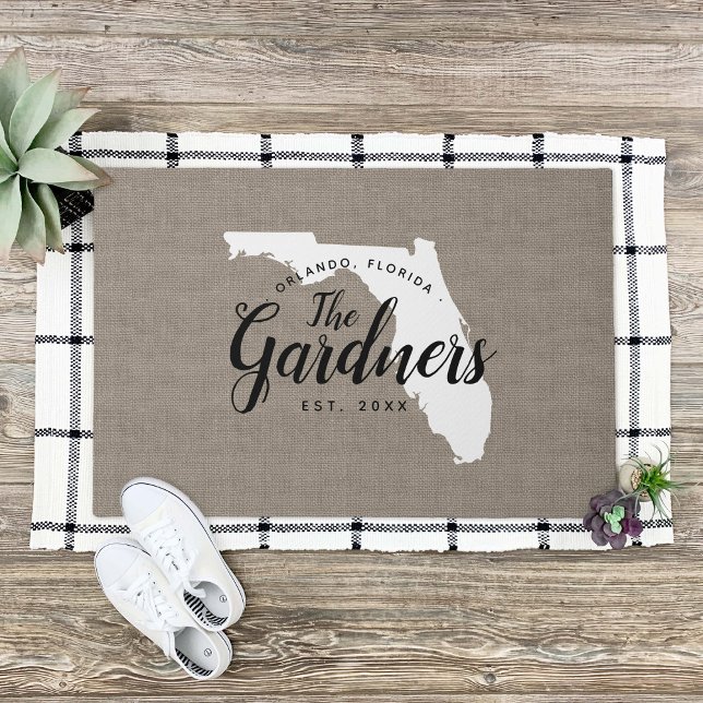 Florida Family Monogram State Doormat (Creator Uploaded)