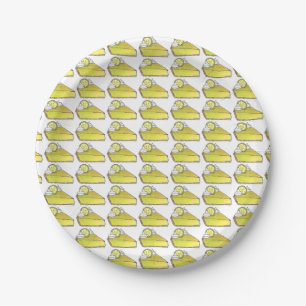 Florida FL Keys Key Lime Pie Slice Dessert Food Paper Plate