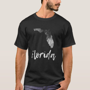 Florida Fl Map Grunge Vintage Graphic Home State M T-Shirt