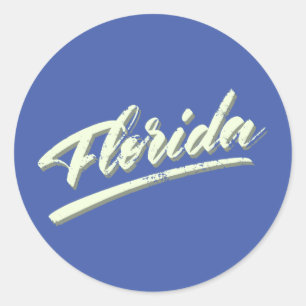 Florida FL Sunshine State  Classic Round Sticker