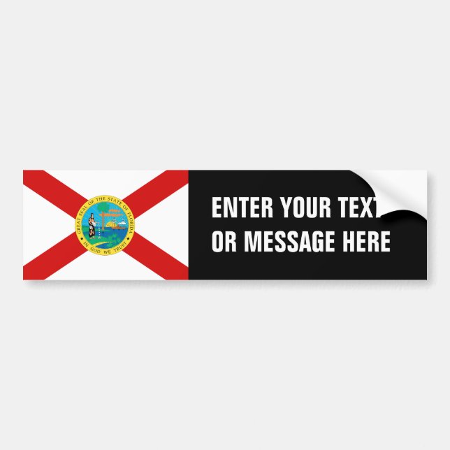 FLORIDA Flag - Bumper Sticker (Front)