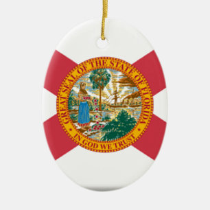 Florida Flag Ceramic Ornament