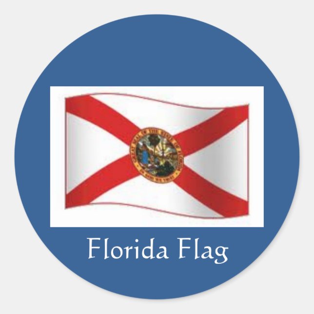 Florida Flag Classic Round Sticker (Front)