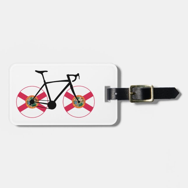 Florida Flag Cycling Luggage Tag (Front Horizontal)