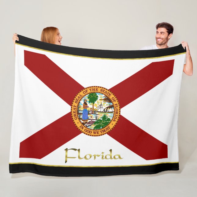 Florida flag fleece blanket (In Situ)