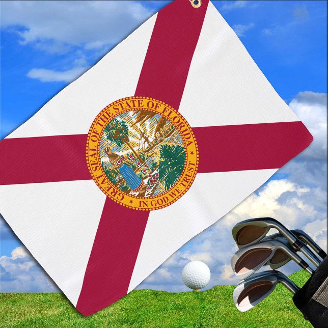 Florida Flag & Florida State USA golf /sport fans Towel (Creator Uploaded)