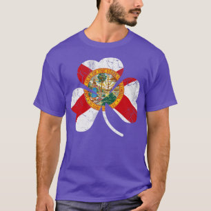 Florida Flag Shamrock Irish St Patricks Day T-Shirt