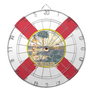 Florida Flag: The Sunshine State of Floridians Dartboard