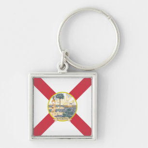 Florida Flag: The Sunshine State of Floridians Keychain
