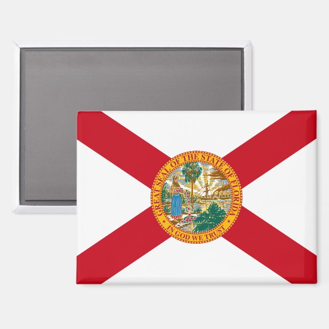 Florida Flag: The Sunshine State of Floridians Magnet (Front/Back)