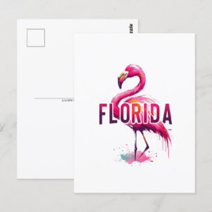 Florida, Flamingo, Postcrossing Postcard