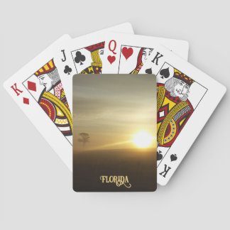 Florida Foggy Morning Sunrise Natural Photography Playing Cards