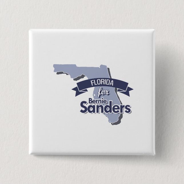 Florida for Bernie Sanders 2 Inch Square Button (Front)