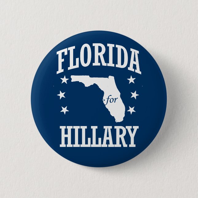 FLORIDA FOR HILLARY 2 INCH ROUND BUTTON (Front)