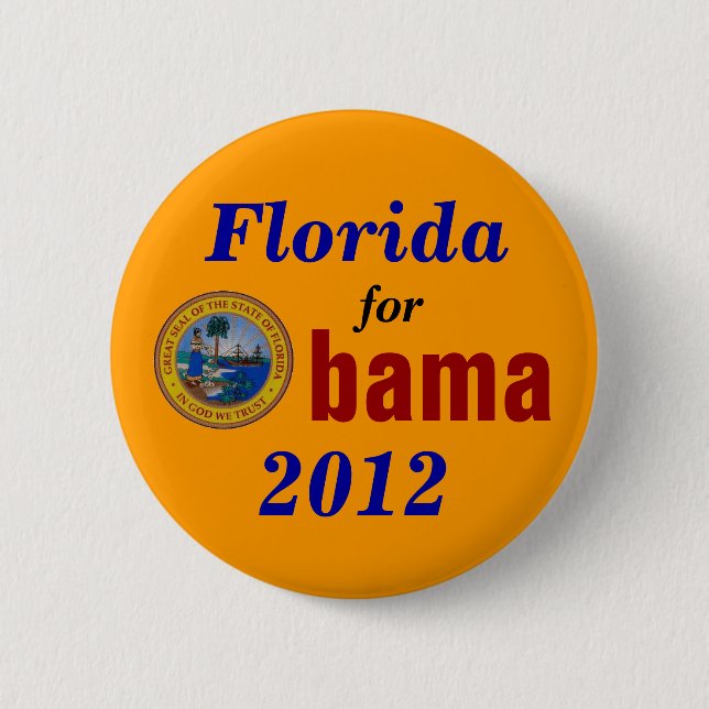 Florida for Obama 2012 2 Inch Round Button (Front)