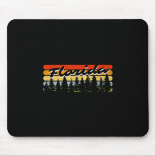 Florida Forest Sunset Trees Cabin Theme Souvenir Mouse Pad