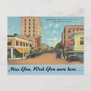 Florida, Ft. Lauderdale, Andrews Ave. Postcard